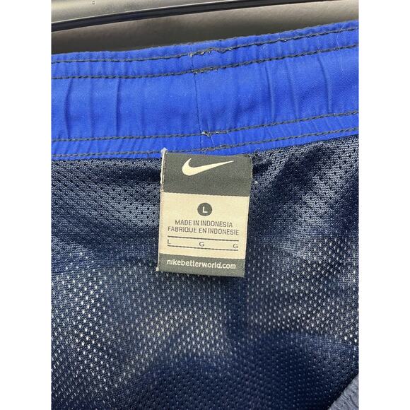 Nike Board Shorts Swim Trunks Mens size Large Blue Pockets Drawstring Lined - Picture 4 of 6